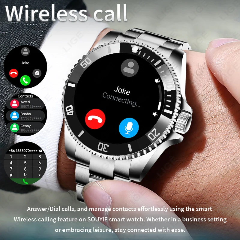 LIGE Business Smart Watch Men - đánh giá và giá Luxury Watch In The World