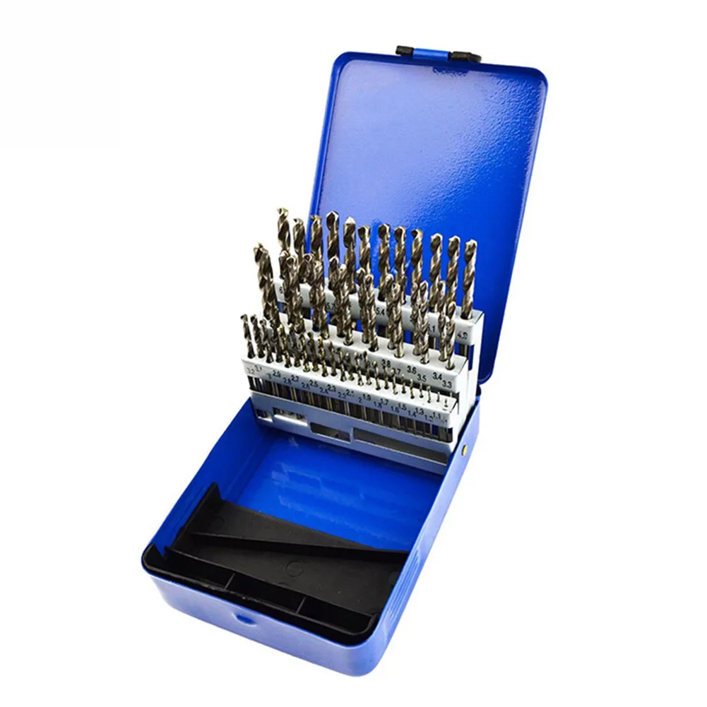 

51pcs HSS Drill Bits 1-6mm Drilling Tools For Wood Board Hardened Metal Stainless Steel Hole Punching Electric Drill Power Tool