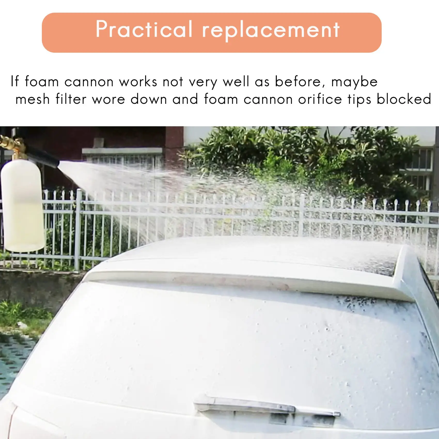 

Набор из 4 насадок для пенной пушки и 10 насадок для пенообразователя, универсальные насадки с резьбой 1,1 мм и сетчатый фильтр.