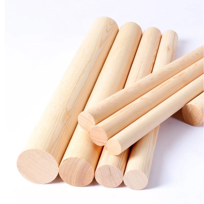 1-10pcs 3-50mm Round Wooden Sticks L=300mm DIY Handmade Craft Making Small Wooden Stick Rod Material For Woodworking Supplies