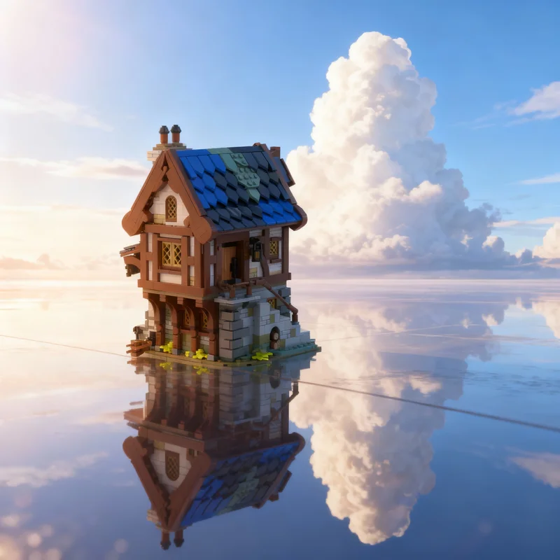 

Набор строительных блоков MOC «Замок кузнечной мастерской» (1253 детали), уменьшенная модель, подарок для самостоятельной сборки, креативный коллекционный декор, премиум-класс для взрослых и детей