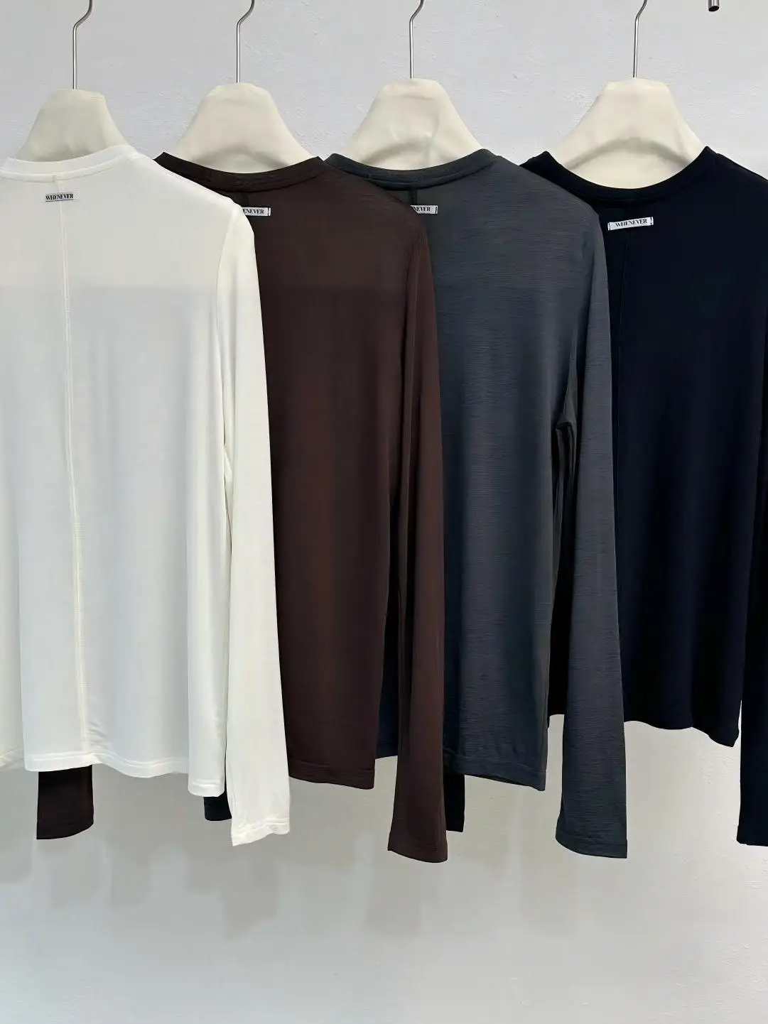 

Modal Long Sve T-irt Women's Base Layer irt Dra Commute Versatile Elastic Korean Sle Straight Cut T-irt