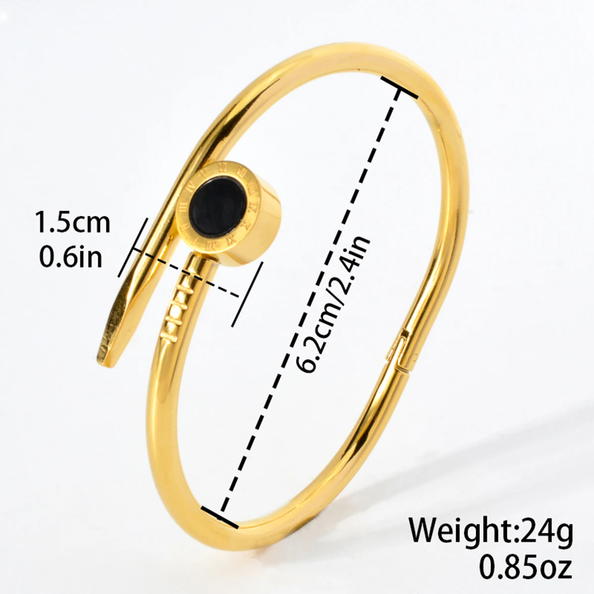 Sunny Jewelry Unique Nail Head&Roman Numerals Bangle for Women Men Hip-hop Bangle Geometry Twist Hand Jewellery Party Gift