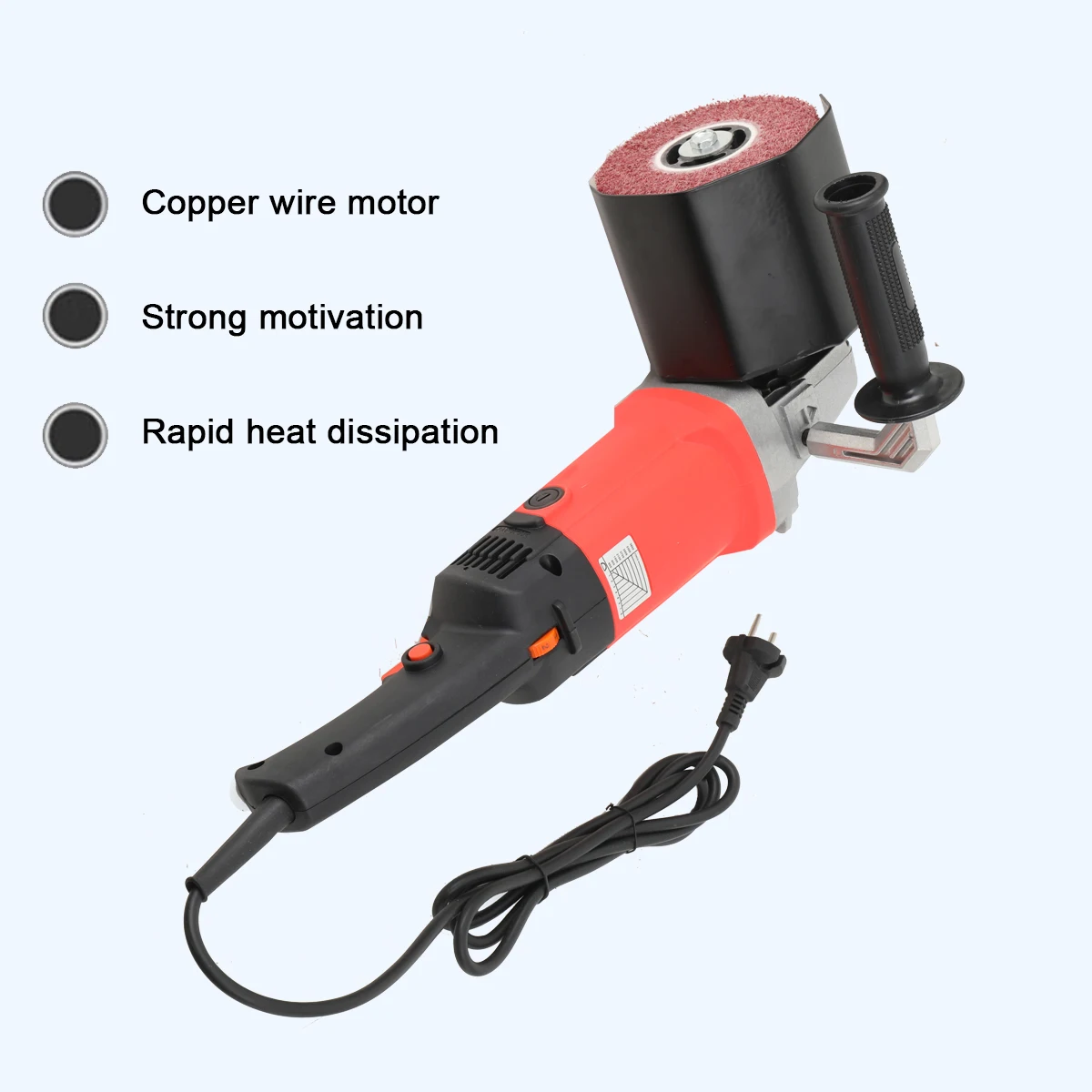 1400W Grinding Machine Satin Polisher 220V Electric Wire Drawing Burnishing Polishing Machine For Metal Steel Wood Polishing