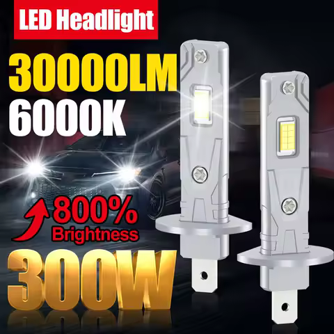 H1 H4 H7 LED Headlight Kit H11 H8 H9 HB3 HB4 9005 9006 Mini Bulb 300W 30000LM 6000K Car Headlamp 12V White Auto Fog Lamps H7 Led