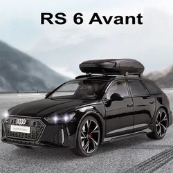 1:18 RS6 Avant Station Wagon Alloy Toys Car Model Diecasts Metal Vehicles Simulation Sound Light Pull Back Models Kids Toy Gifts