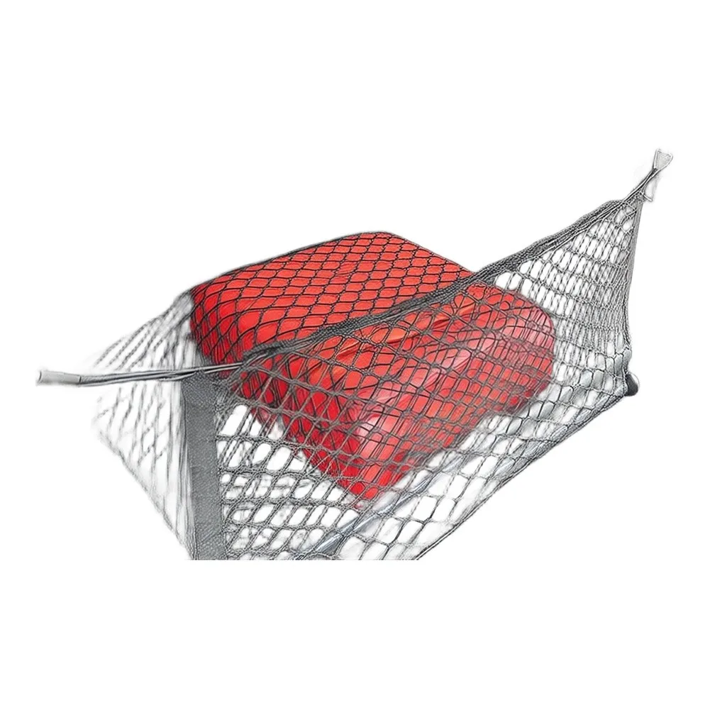 Double Layer Trunk Net for Automobiles - Elastic Cargo Mesh to Separate and Stabilize Luggage Groceries and Equipment