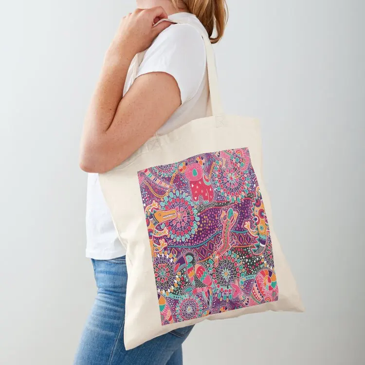

Australian aboriginal art - dot art - Pop Colors Tote Bag Women's bag Big bag Canvas