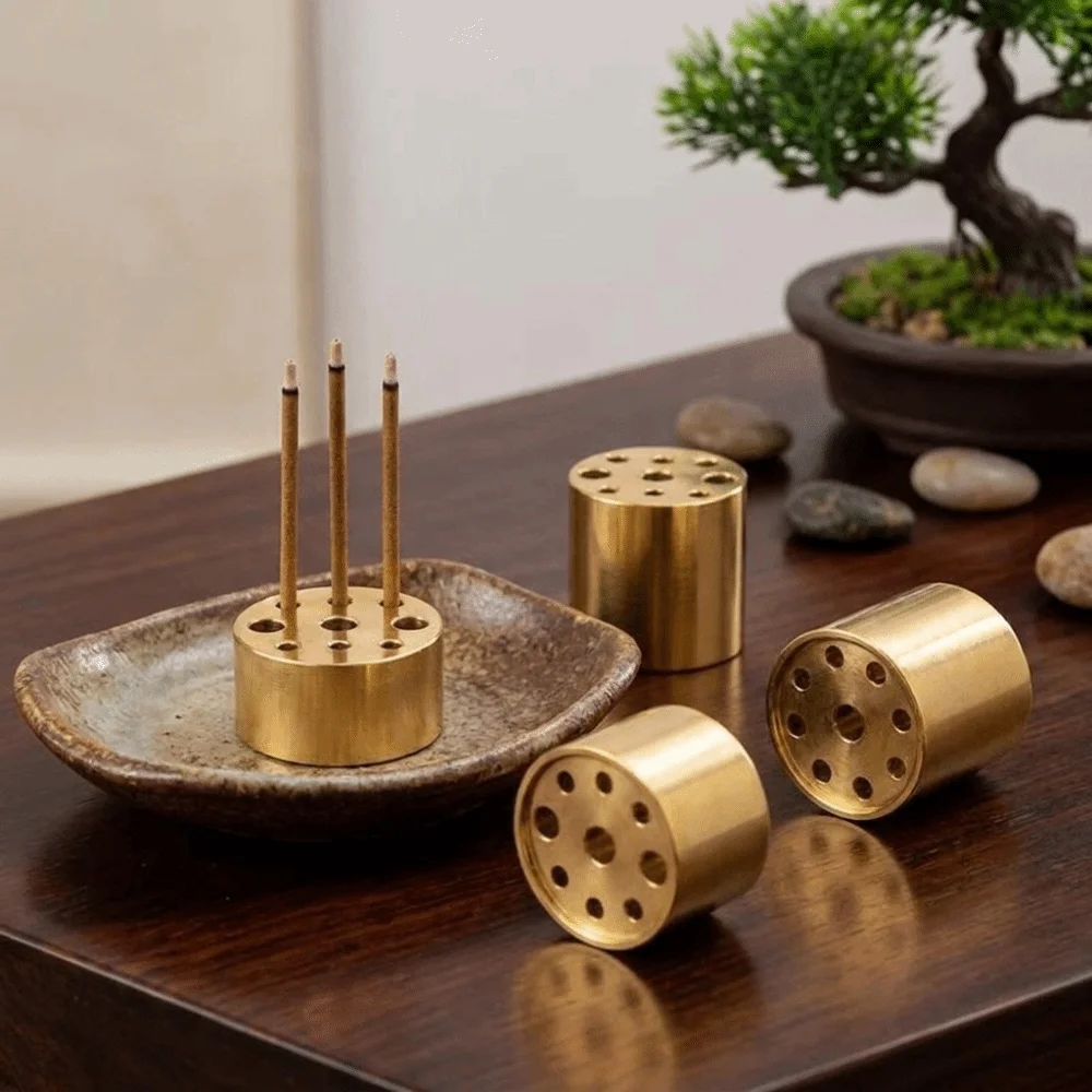 Incense Sticks Accessories 9 Holes Incense Holder Compact Vintage Incense Burner Ornament Versatile Mini Vase Home Decor