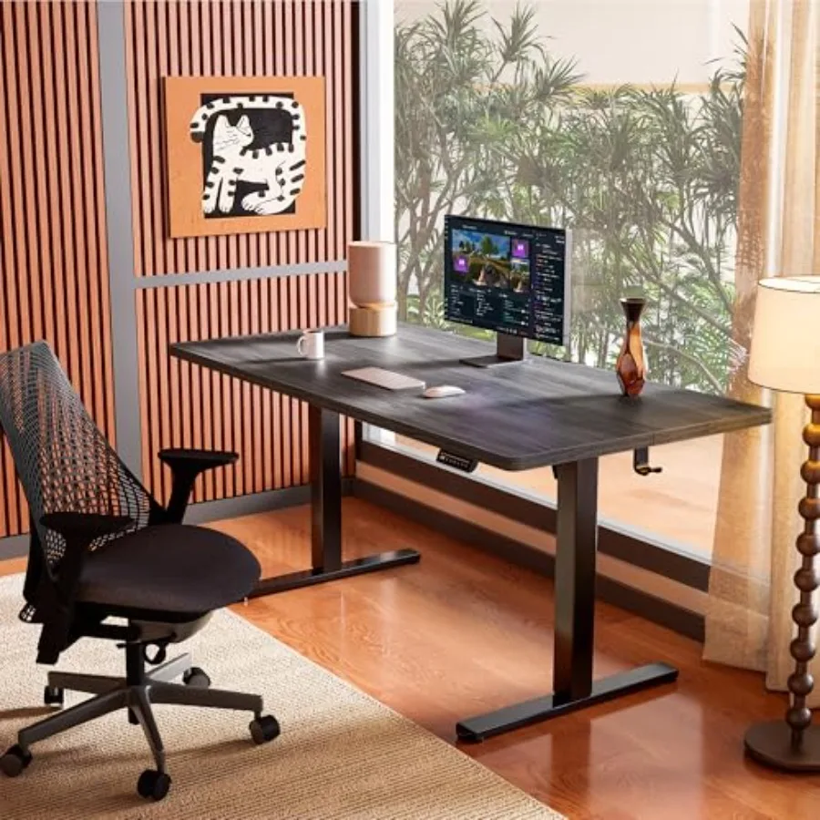 Height Adjustable Electric Standing Desk, Sit Stand up Desk, Memory Computer Home Office Desk