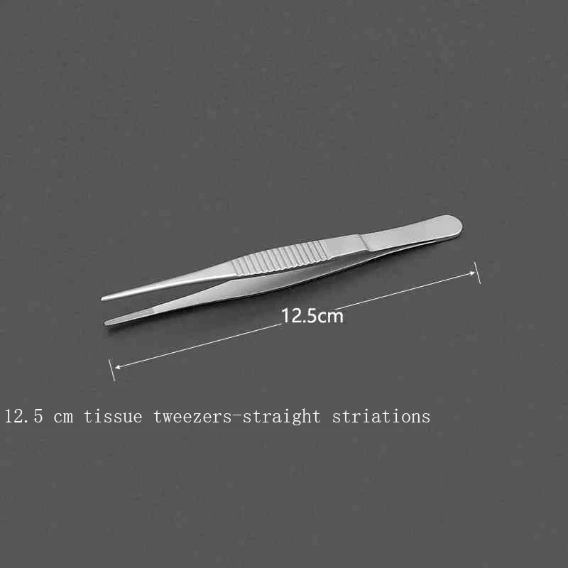 

Stainless steel tissue tweezers mouse tooth tweezers accessories tweezers thickened straight head with hook toothed tweezers