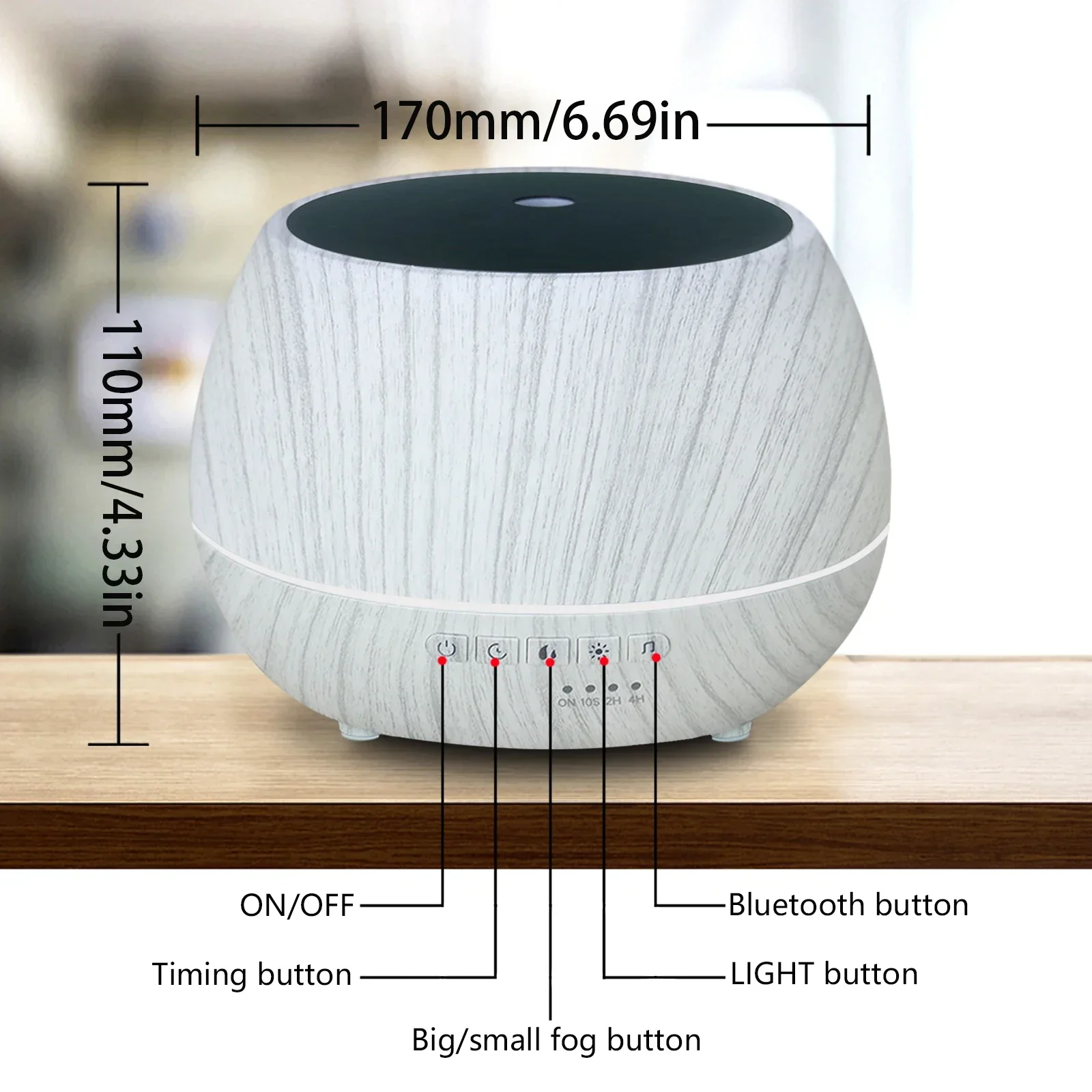 Tuya WiFi Umidificatore Essenziale Aroma Diffusore di Olio Smart Home Ad Ultrasuoni 400ml Umidificatore Mist Maker per Alexa Google