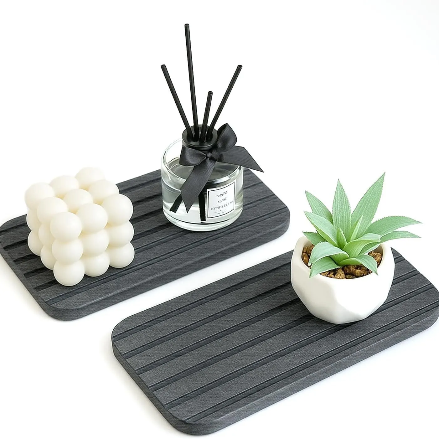 

Набор подставок из диатомита, 2 шт., супервпитывающие каменные подушечки для напитков с канавкой для чашек и ванной комнаты