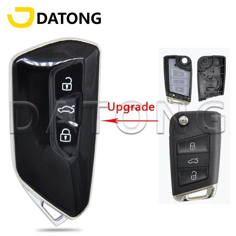 

Datong World Modified Car Key Shell Case For VW Volkswagen Golf MK8 Polo Tuguan Skoda Superb Octavia SEAT MQB Flip Upgrade Card