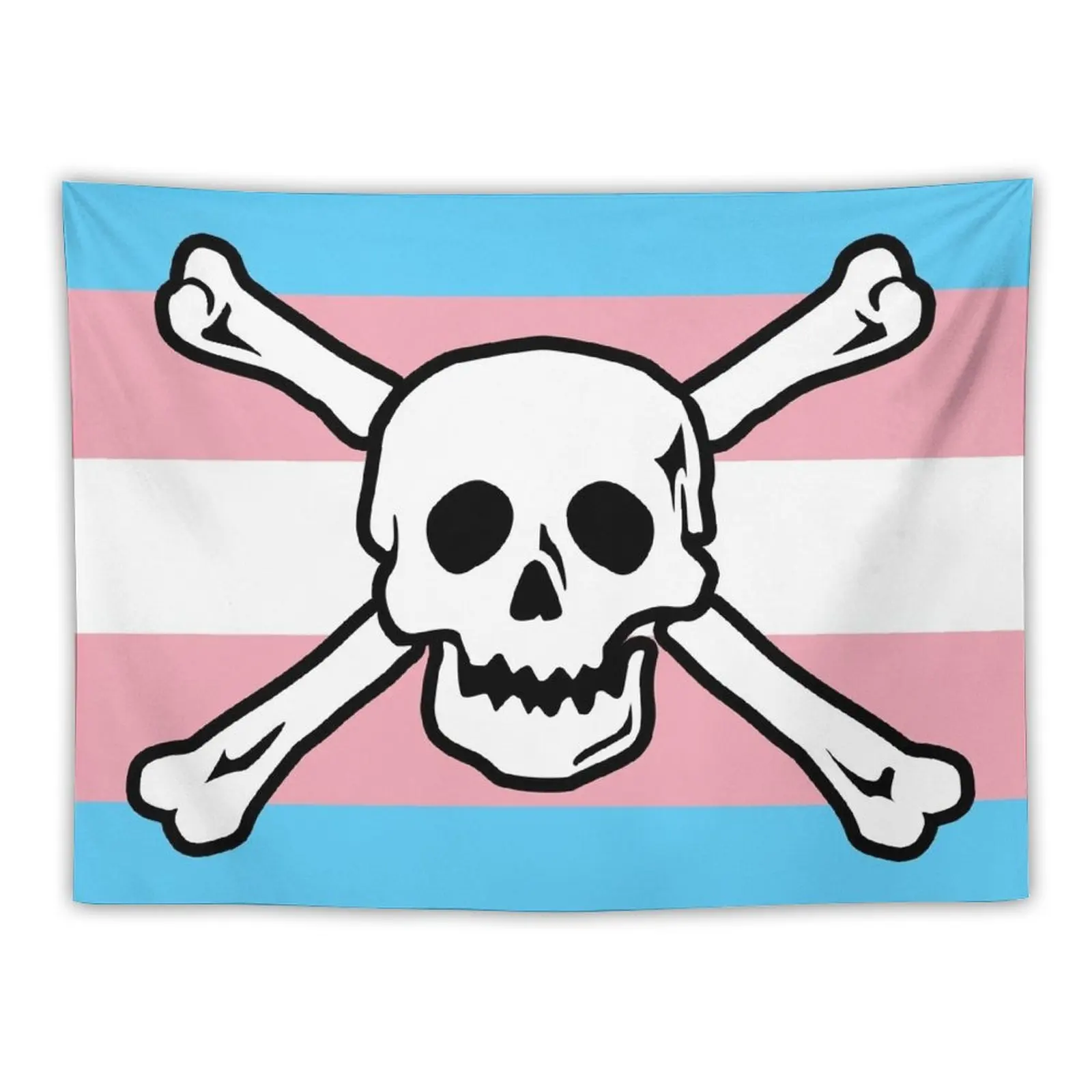 

Trans Pirate Pride Tapestry Decoration For Rooms Bedroom Deco Wall Hangings Decoration Tapestry