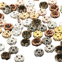 100pcs/lot 4/6/8/10mm Rhinestone Rondelle Crystal Round Loose Spacer Beads for Jewelry Making DIY Bracelet Necklace Accessories