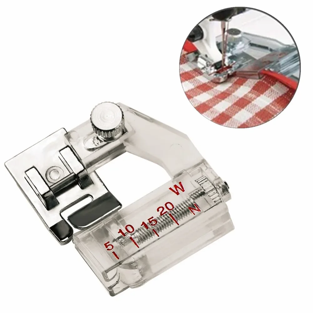 New ADJUSTABLE BIAS TAPE SNAP ON 6290 BINDER FOOT AJUSTABLE BINDING SNAP-ON BIAS BINDER SEWING MACHINE PART PRESSER FEET AA7011