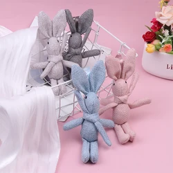 Cute Soft Lace Dress Rabbit Keychain Plush Animal Stuffed Dress Rabbit Dolls Key chain Bag Pendant Ornaments Gifts Party Decor