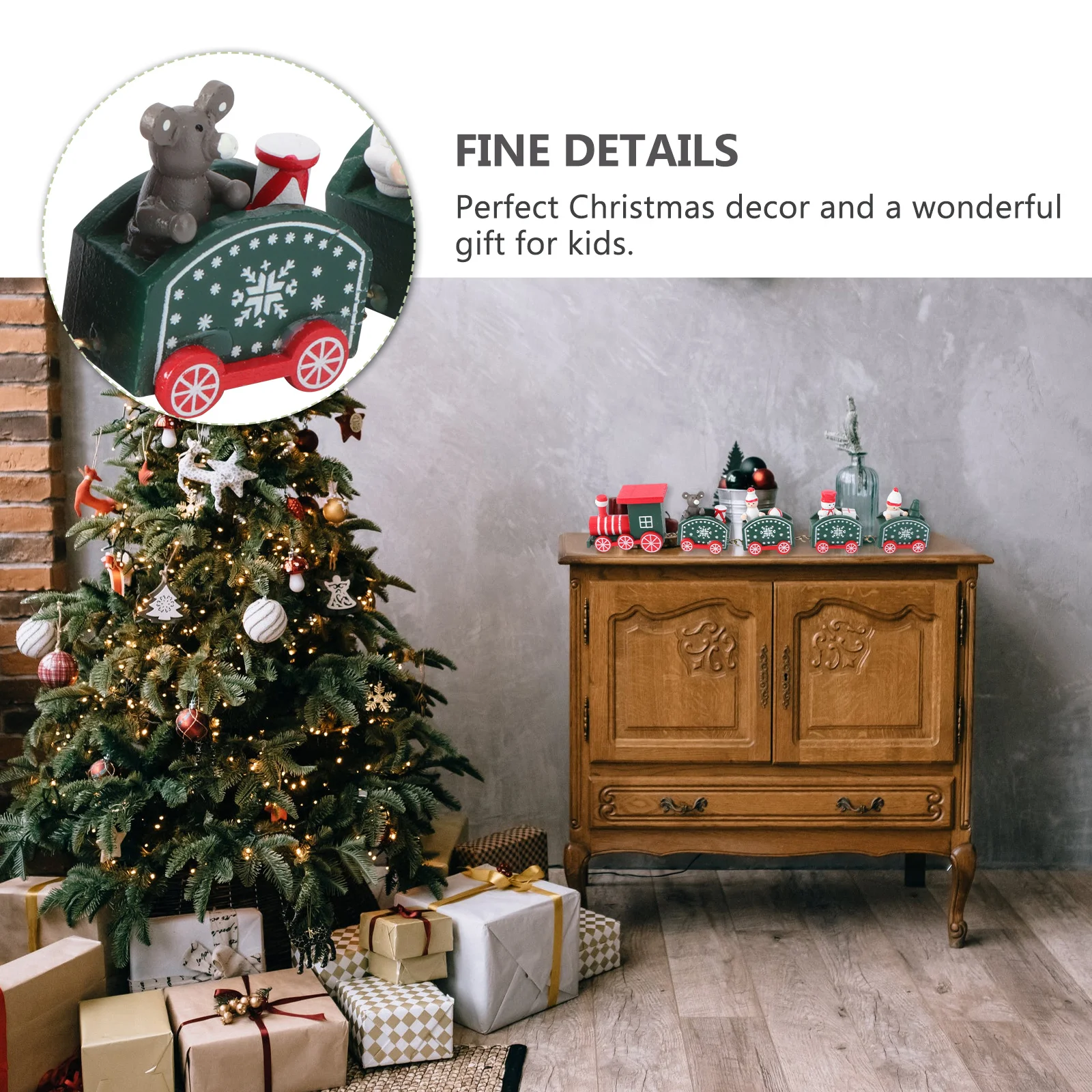 

Wooden Snowman Christmas Xmas Decoration Gift for Durable Lightweight Exquisite Design Christmas Train