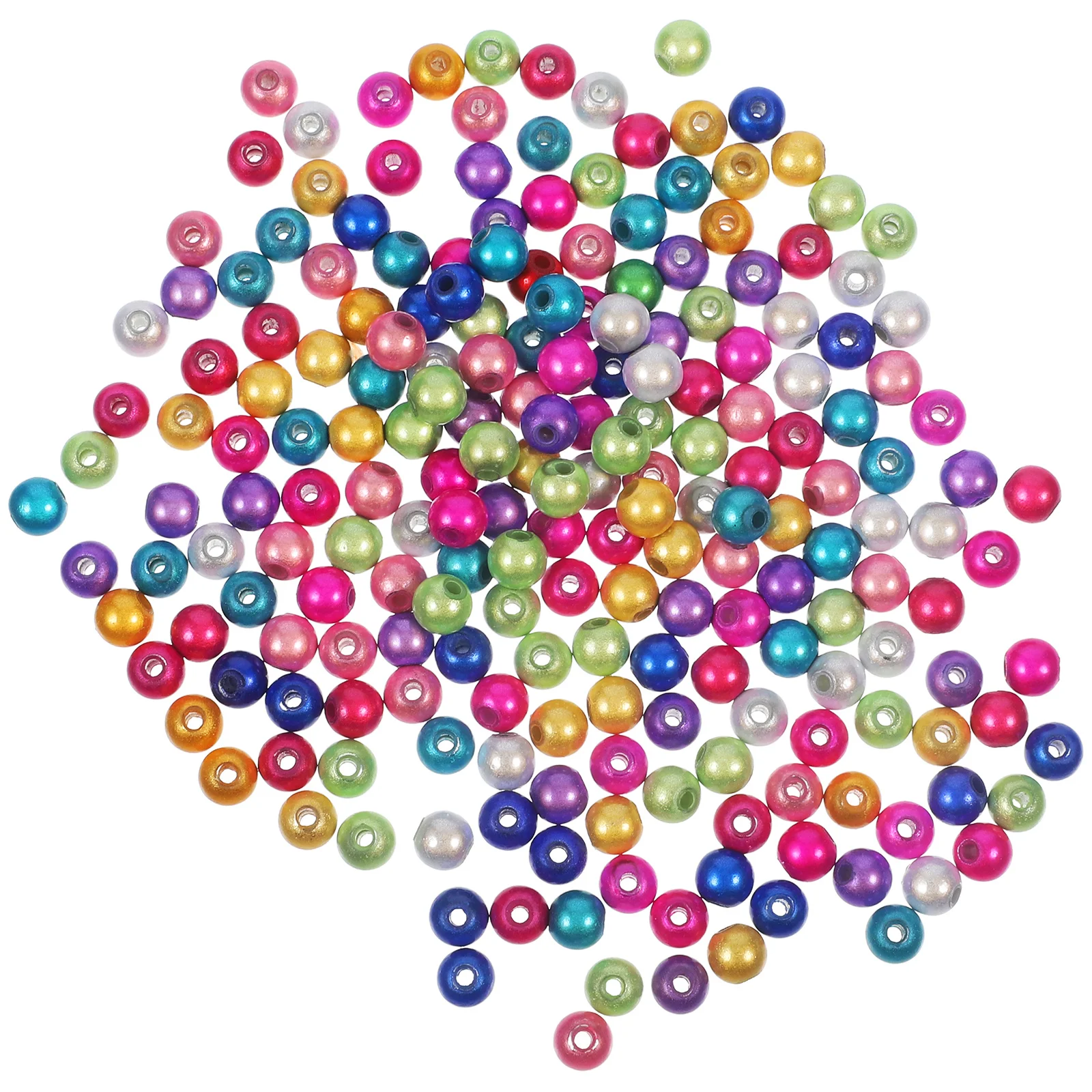 

200Pcs Acrylic Round Beads DIY Crafts Accessories Smooth Small Beads for Necklace Bracelet Making Jewelry Handicraft Materials