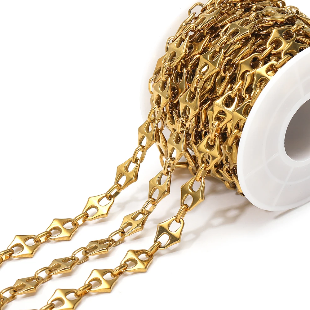 

1 Meter Stainless Steel Nose Bead Chains Hip-hop Chains for DIY Fashion Jewelry Making Necklace Bracelet Collarbone Accessories