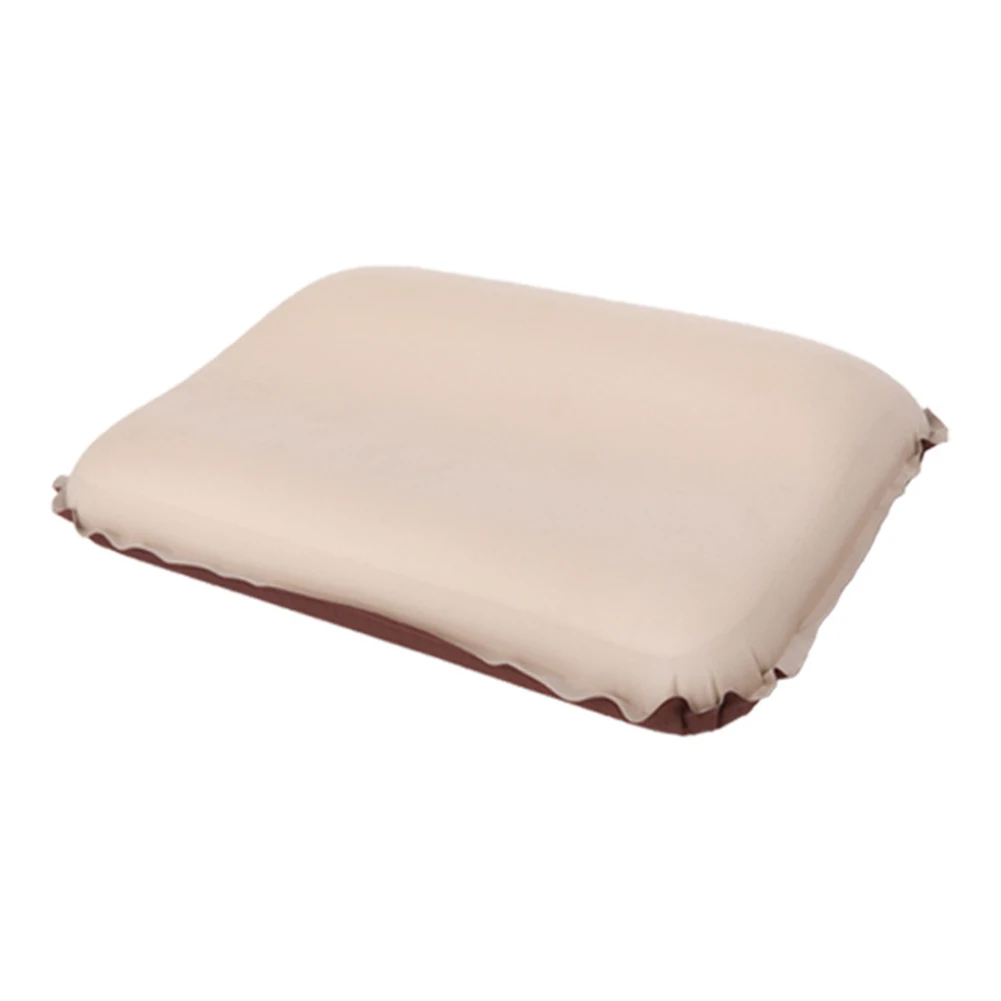 Almohada de viaje comprimible para exteriores, cojín inflable ultraligero para senderismo, playa, dormir, acampar