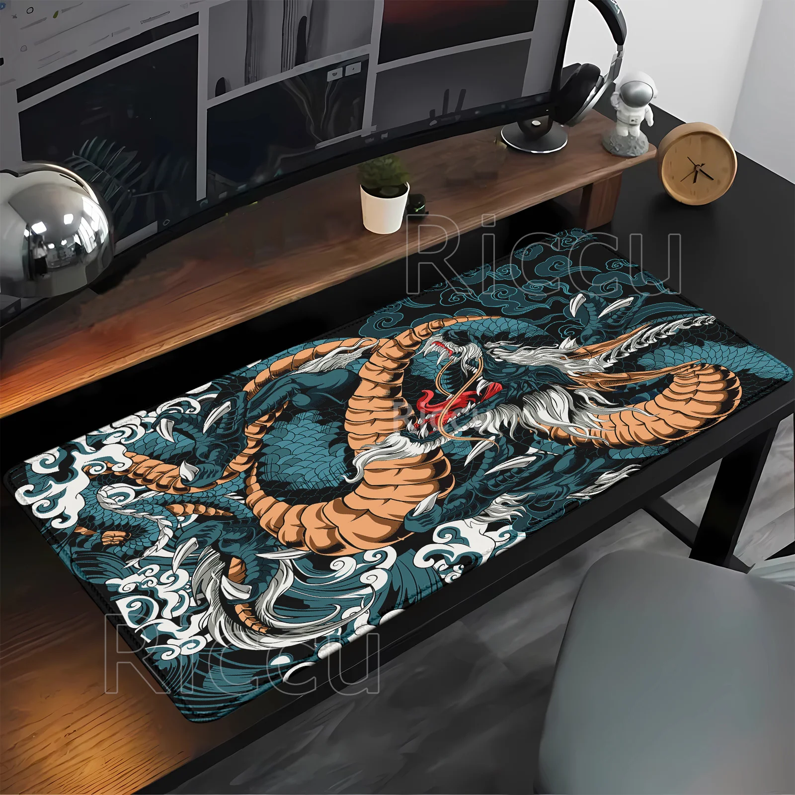 

Коврик для мыши Большой геймерский черно-белый коврик для мыши с драконом Коврик для компьютерного игрового стола Ковер XXL Коврик для мыши Резиновый офисный коврик для клавиатуры Настольный коврик