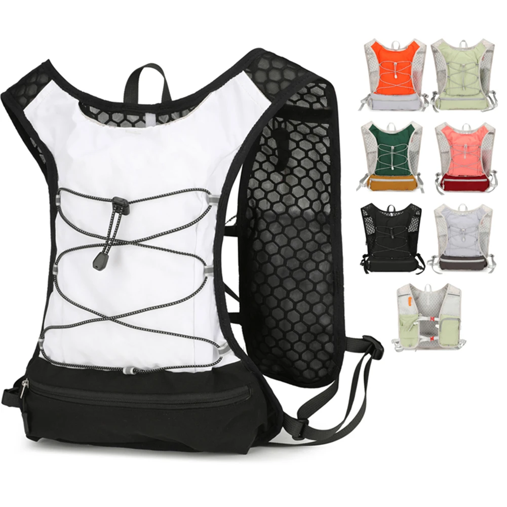 حقيبة ظهر لركوب الدراجات قابلة للتنفس حقيبة ظهر مرطبة متعددة الأغراض خفيفة الوزن حقيبة تخزين ماراثون حقيبة ظهر للجري عبر البلاد #3