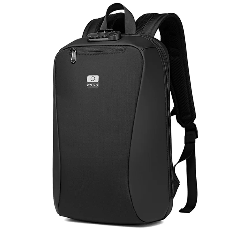 OZUKO Mochila-Sac à dos étanche pour homme, sac de voyage pour adolescent, chargement USB, sac à dos pour ordinateur portable pour homme, mode, 16