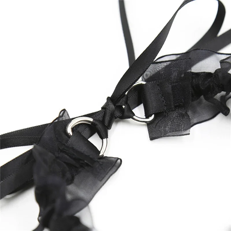 Kalung Seksi Kerah Lonceng Cosplay Bdsm Kerah Budak Harness Wanita Perbudakan Erotis Choker Gotik Aksesori Lonceng Mainan Seks