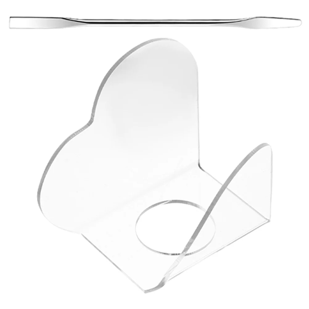 

1Set Heart Acrylic Makeup Mixing Palette Foundation Blending Plate Portable Lightweight Mixing Plate Stainless Steel