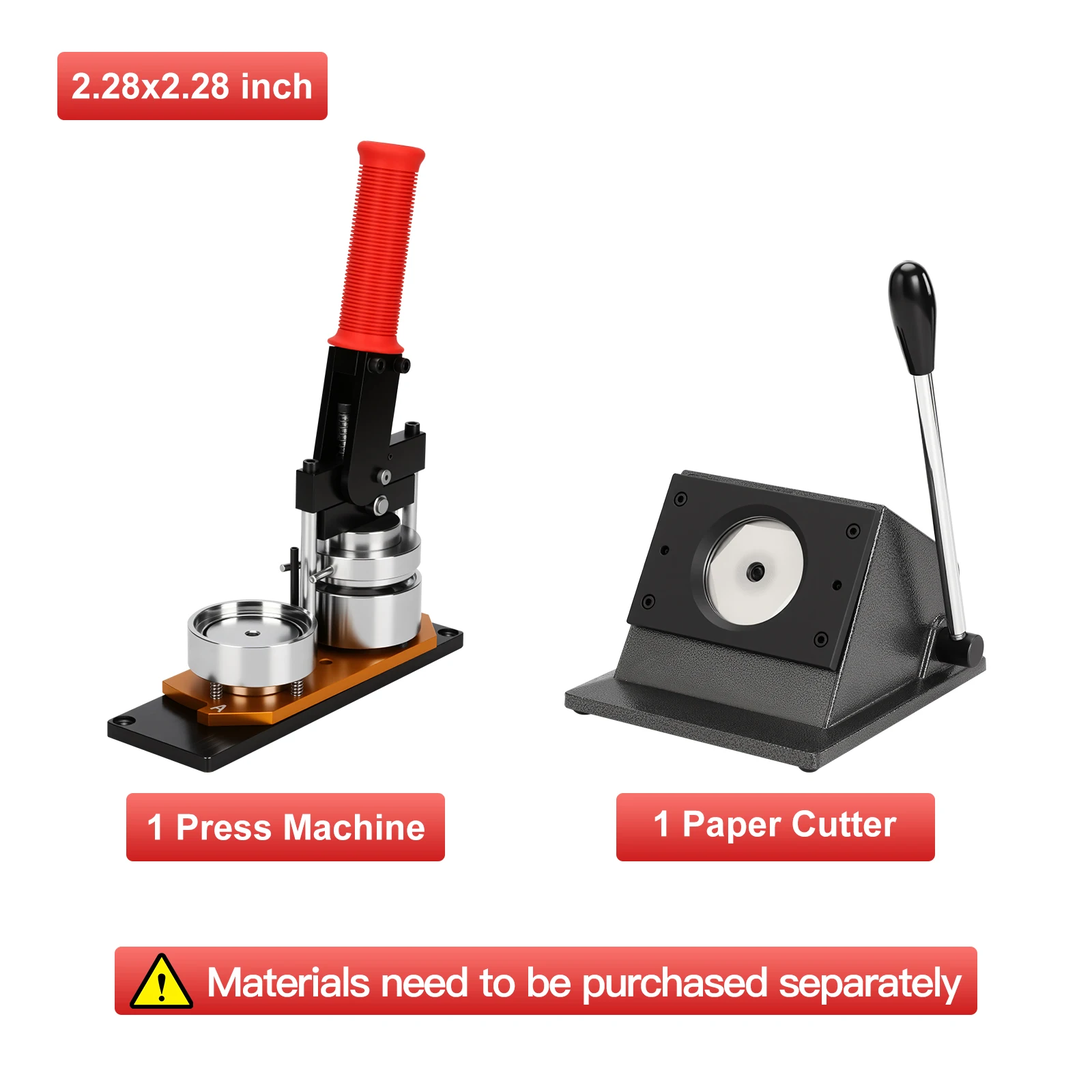 2.28 Inch Badge Making Machine – DIY Magnet/Badge/Bottle Opener Set with Cutter