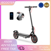 New iScooter W7 Foldable Electric Scooter E-Scooter 35 km/h Electric Kick Scooter 650W Skateboards 42V 10.5Ah Kickboard