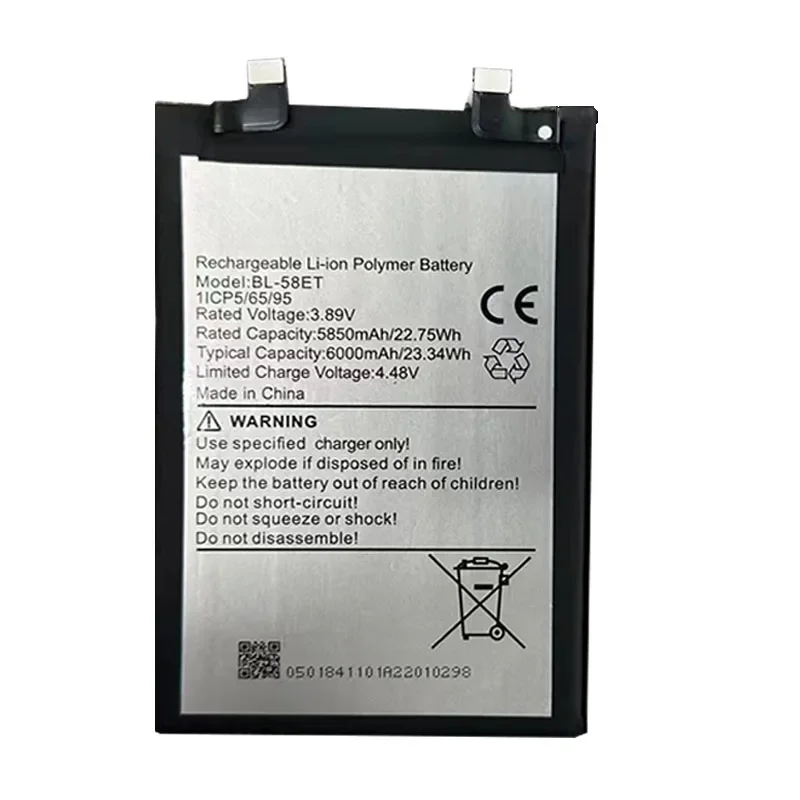 NEW Original 3.89V 6000mAh 22.75WH BL-58ET Battery For Tecno Pova 5 LH7N Mobile Phone + Tools
