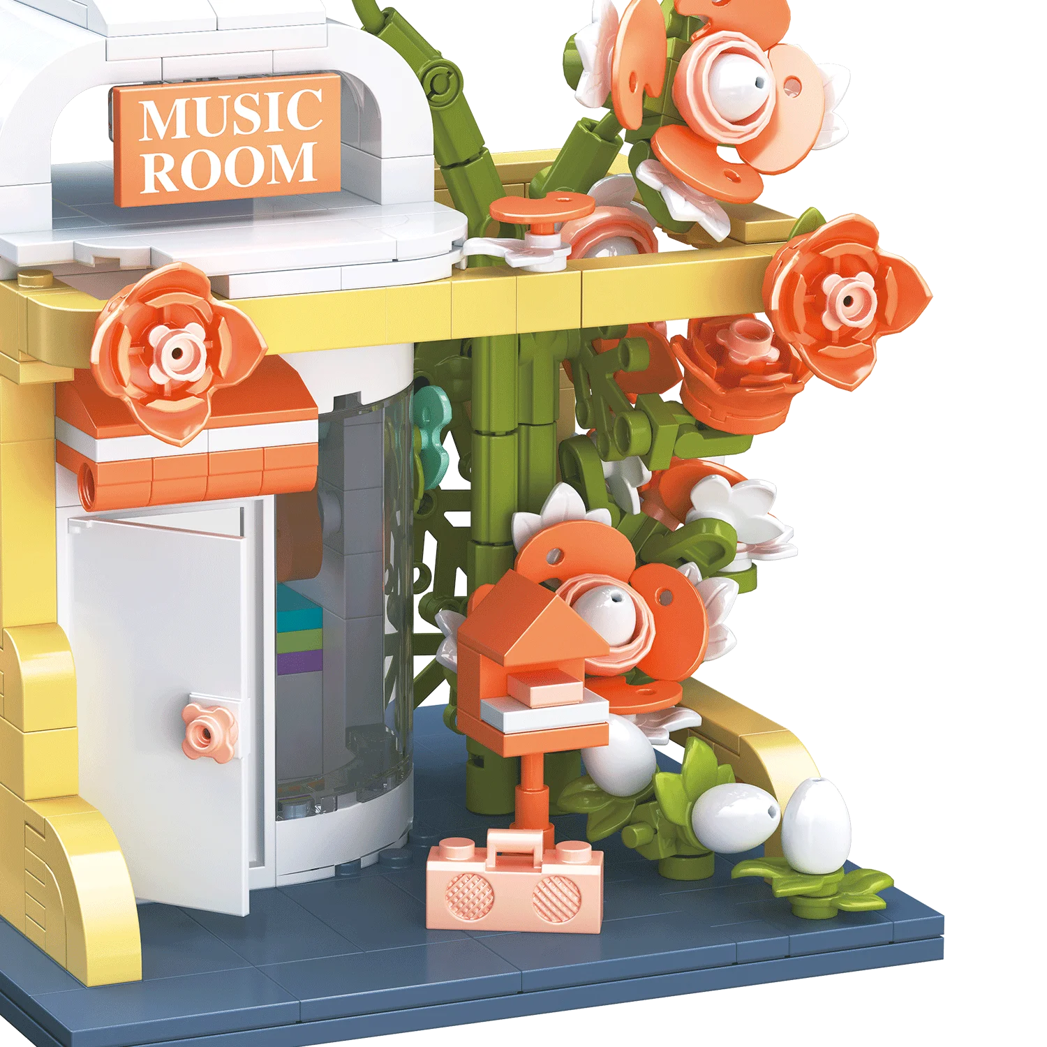 Blocos de Construção para Crianças, Mini City Street View, Flower Shop, Sala de Música, Modelo de Estúdio de Dança, Tijolos, Brinquedo Criativo DIY