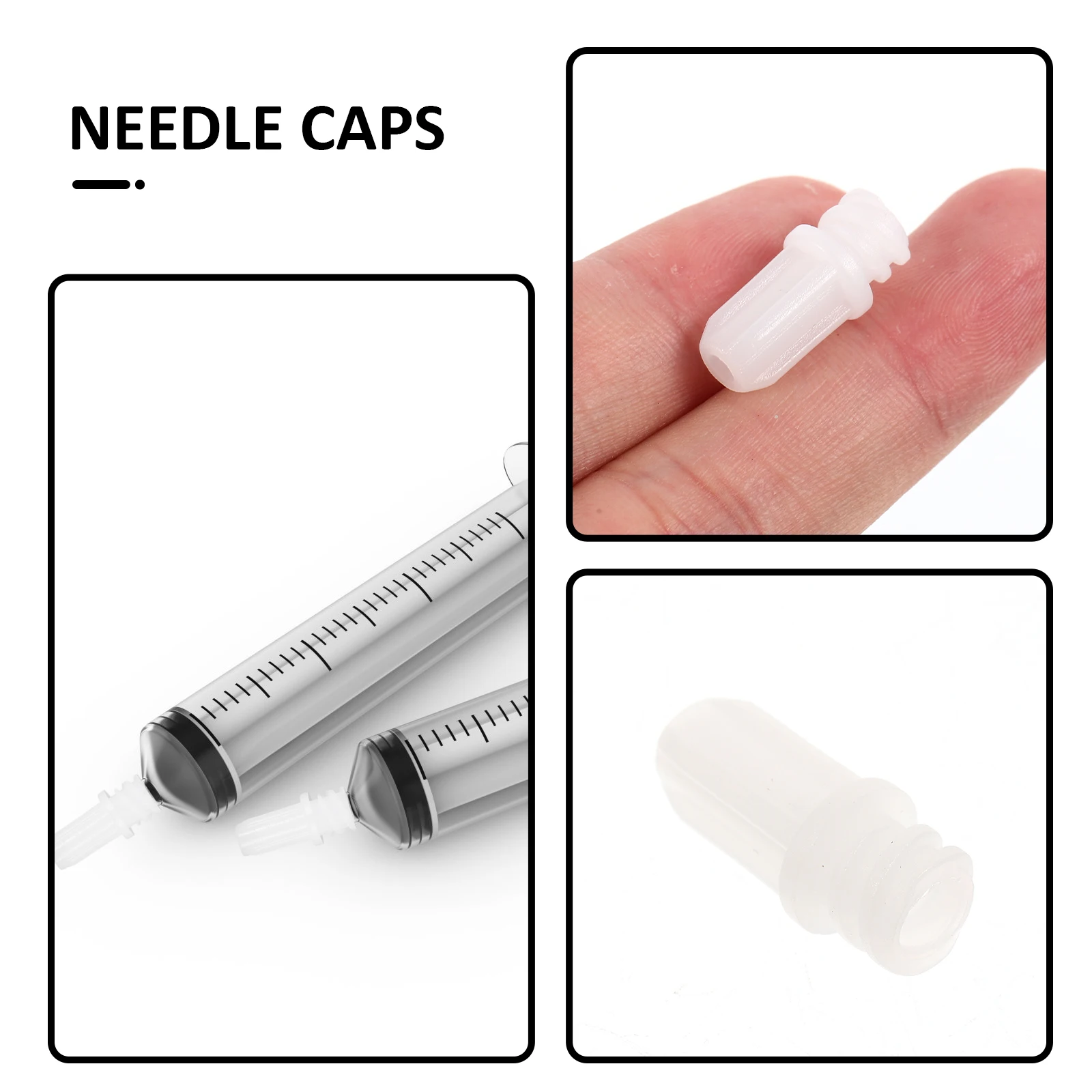 

30pcs Injector Tip Caps Syringe Sealing White PP Luer Lock Clog Covers Reusable Anti Leak For Craft Industrial Engine