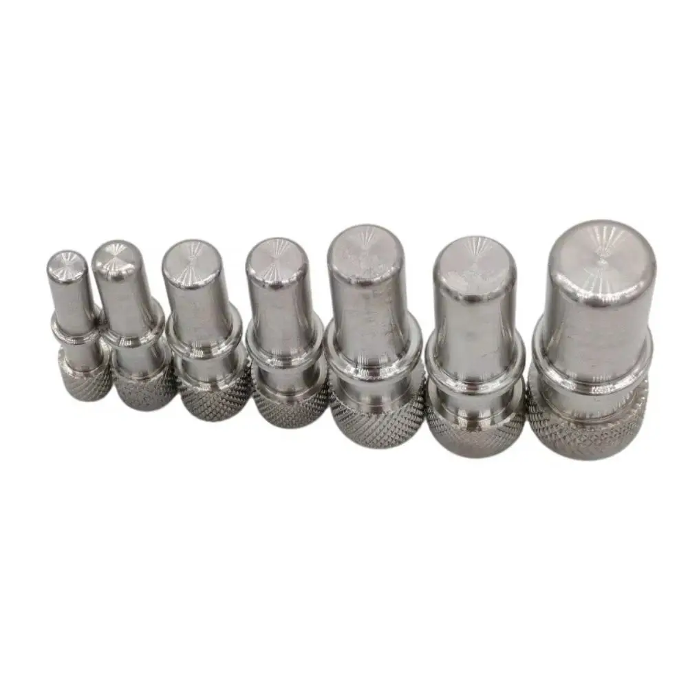 1Pcs Stainless Steel Male Connector End Cap Center Stop Shoulder 6.30-15.82mm Blanking Cover Textured Grip End Fuel Line Plug