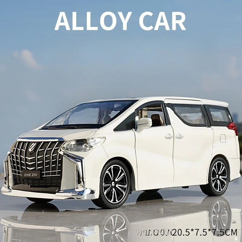 

Alloy car model 1:24 Toyota Alfa commercial vehicle sound and light version car model simulation metal boy toy car