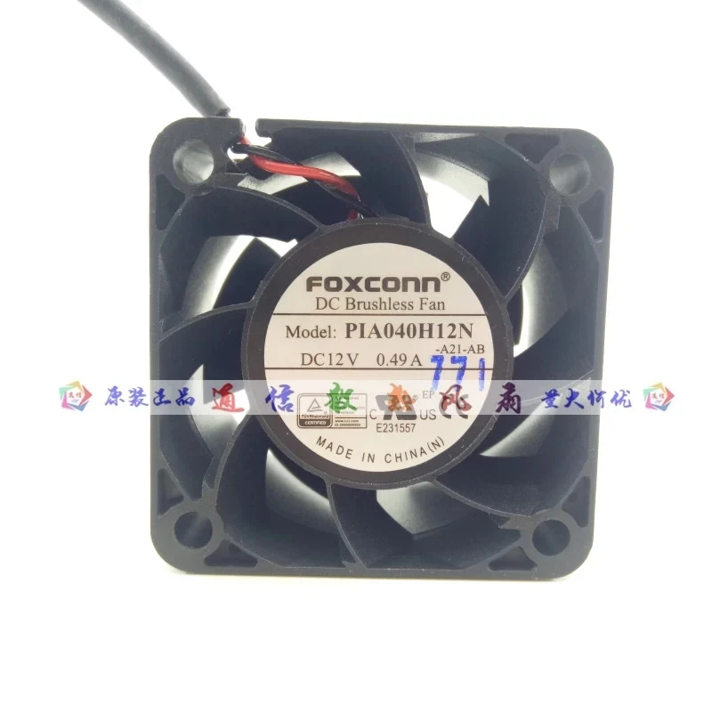 

HJY 1-piece FOXCONN PIA040H12N 12V DC 0.49A 2-wire cooling fan 4028 4cm