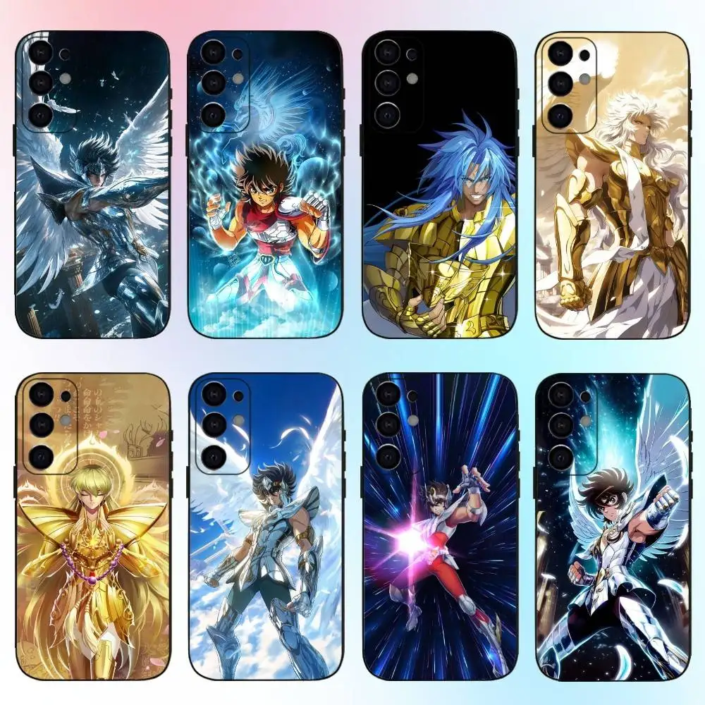 

Cool S-Saint S-Seiya-es Anime Phone Case For Samsung S25,S24,S21,S22,S23,S30,Ultra,S20,Plus,Fe,Lite,Note,10,9,5G Black Cover
