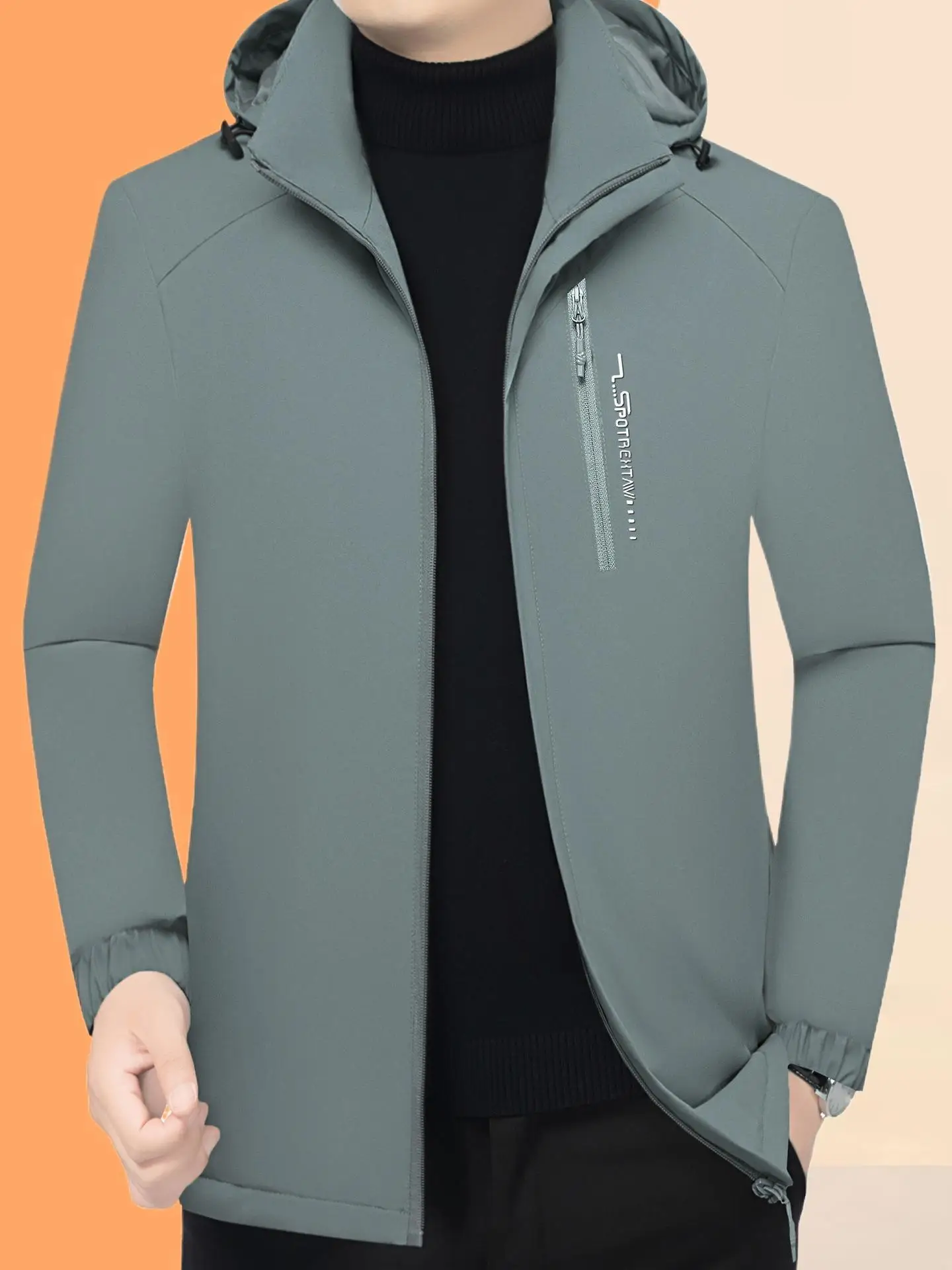 

Men's Outdoor Fce Jaet Warm Hooded Cotton Coat Luxury Winter New Faion Casual Mid-aged Men's Cotton Clothes Trend