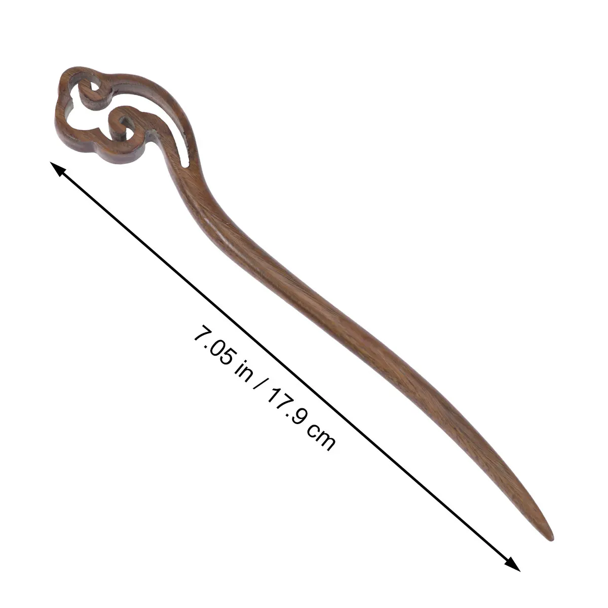 

Green Sandalwood Hairpin Cloud Pattern Vintage Women Chopsticks Chignon Wooden Decorative