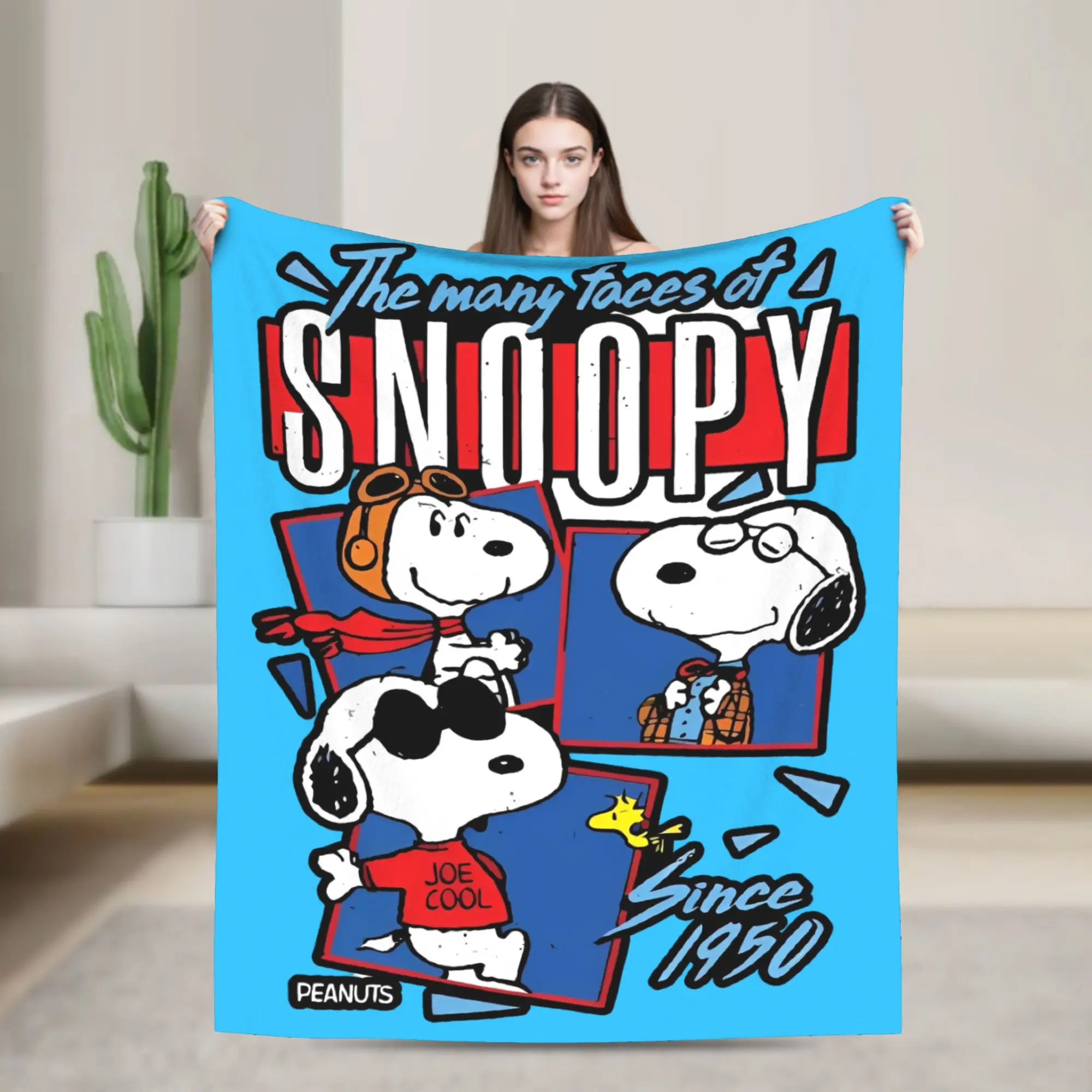 

Snoopy Diverse Personas Blankets Fleece Summer Air Conditioning Lightweight Throw Blankets for Bedding Bedroom Bedding Throws