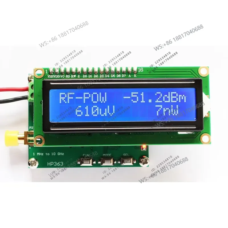 1PC for High Frequency RF Power Meter 1MHz to 10GHz -50 to 0dBm with Attenuation Setting for RF Applications