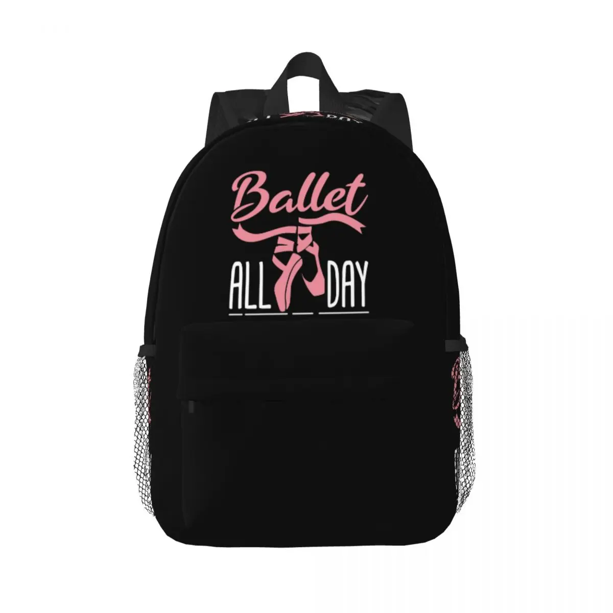Ballet Dance Makes Me Free Ballerina Dancer Backpack Daypack Boys Girls BookBag Shoulder Bags for Men Women Children School Bag