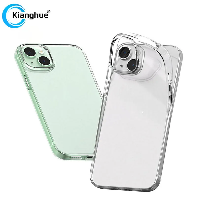 Ultra Thin Clear Silicone Soft TPU Case For Iphone 15 14 13 12 Mini 11 Pro Xs Max Xr 7 8 Bumper Case For Iphone 14 15 Plus Coque