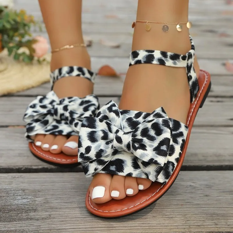 

New Women Platform Sandals Summer Lightweight Wedge Sandals Fashion Beach Casual Slippers Outdoor Bow Tie Flat Women Shoes Home