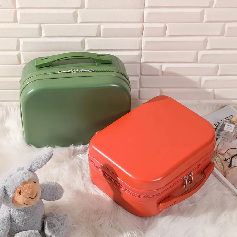 Mini Storage Carry-On Suitcase Cute And Portable Makeup Case Large Capacity Short Trip Bag Chic Women's 14-Inch Carry-On Luggage