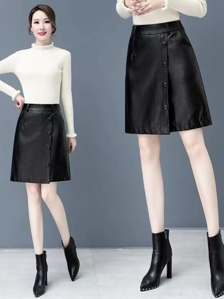 女性用空中ブランコスカート,ハイウエスト,オフィスウェア,女性用,韓国ファッション,春と秋