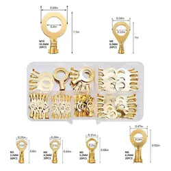 150pcs 8 Types Metal Wire Lugs Crimp Wire Connector Eyelets Cable Connection Clamp for Industrial Electric Battery